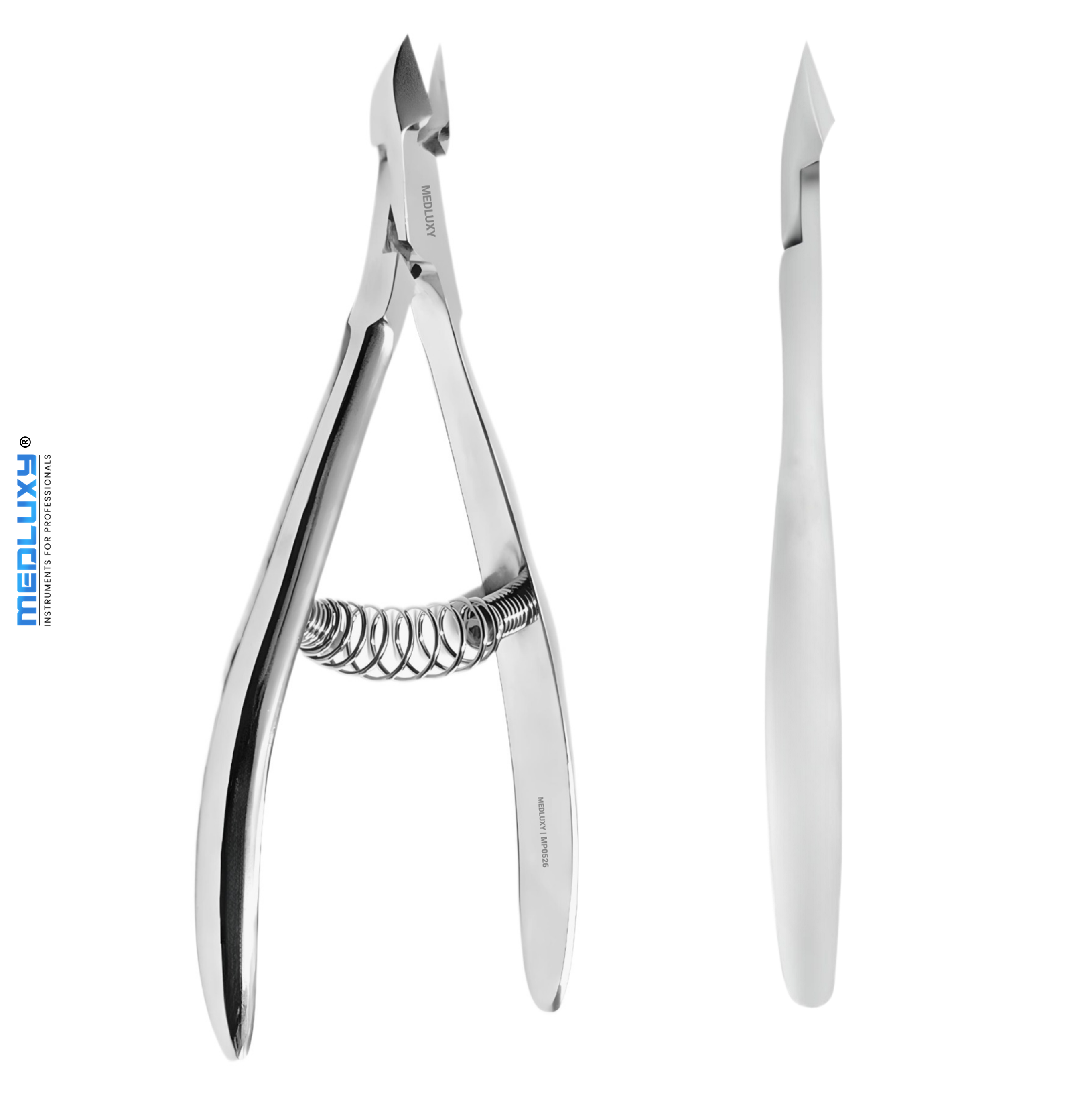 Medluxy Pro - Nagelknipper - 12 cm - 10 mm - Veer - Voor zachtere en dunnere nagels en nagelriemen - MP0526